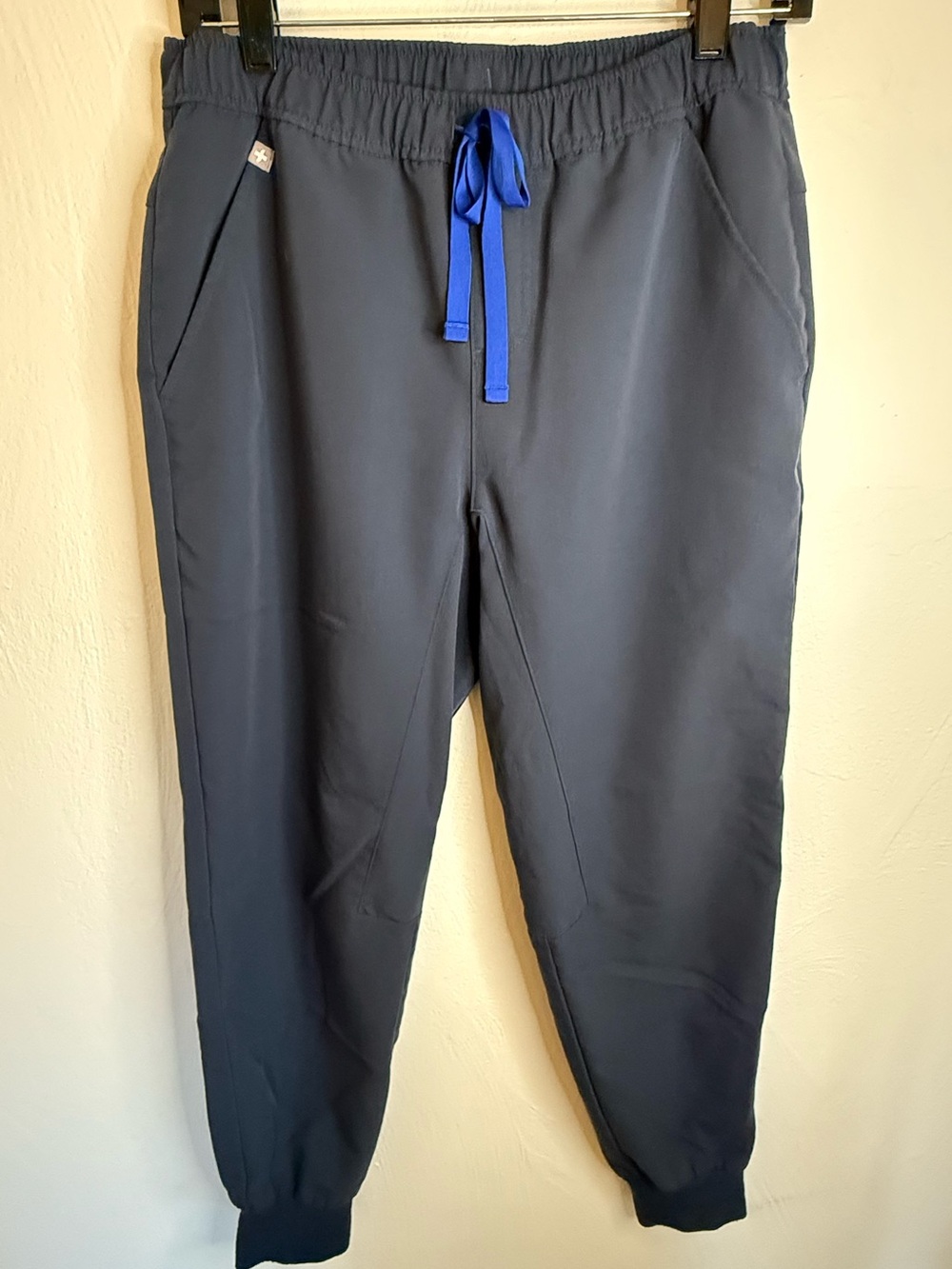 Figs Technical Collection Men's Tansen Navy Jogger Scrub Pant w/ Blue Drawstring